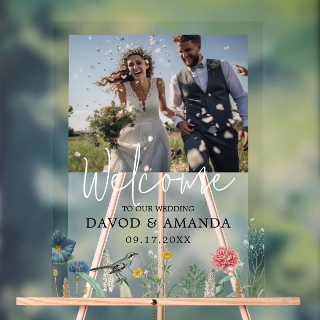 Señal Acrílica Jardín Secreto Caprichoso de Flores Silvestres Mar (Neutral )