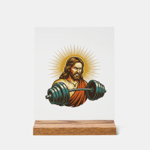 Señal Acrílica Jesús agregando accidentalmente demasiado peso Fra