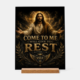 Señal Acrílica Jesus Come to Me Christian Gold Sacred Art