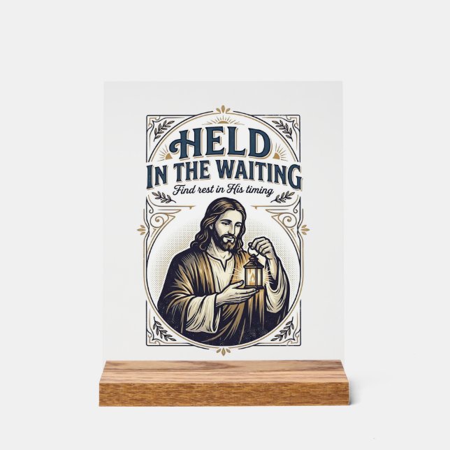 Señal Acrílica Jesús Infertilidad Intentando Concebir Ánimo (Anverso)