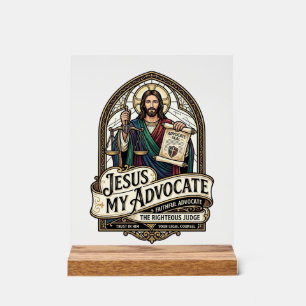 Señal Acrílica Jesús Mi Abogado Jesús Abogado en el Tribunal de C