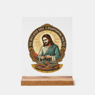 Señal Acrílica Jesús Pelota De Yoga Completamente Desinflada Humo