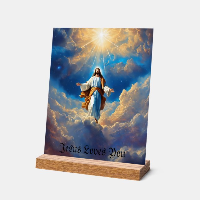 Señal Acrílica Jesús te ama (Ángulo)