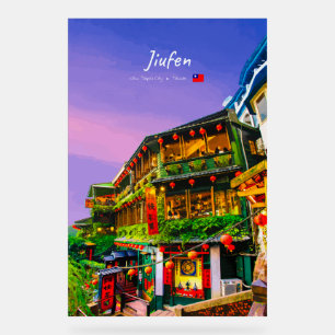 Señal Acrílica Jiufen, Taiwán - Antigua Casa de Té