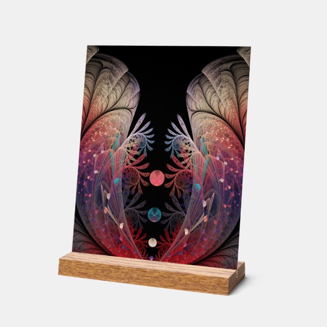 Señal Acrílica Jonglage Resumen arte fractal moderno de fantasía (Ángulo)