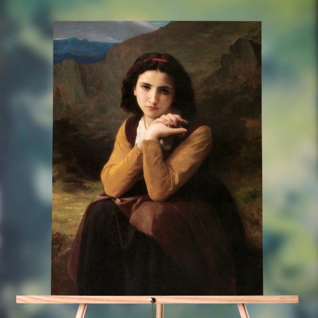 Señal Acrílica Joven muchacha de Bouguereau (Neutral )