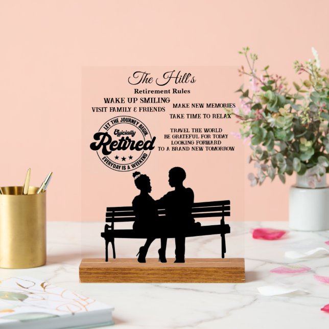 Señal Acrílica Jubilación (Boda)