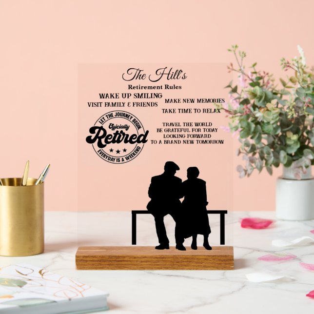 Señal Acrílica Jubilación (Boda)