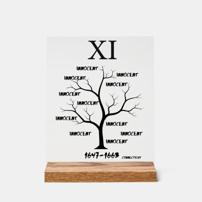 Señal Acrílica Juicios de bruja (Anverso)