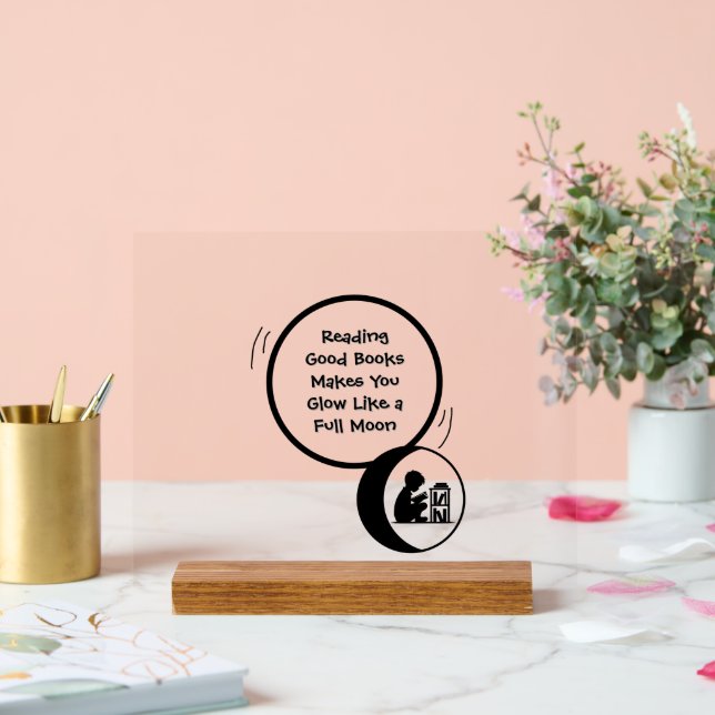 Señal Acrílica Kids Reading Acrylic Sign (Boda)