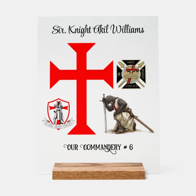 Señal Acrílica Knight Templar (Anverso)