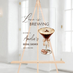 Señal Acrílica La Amor está Preparando Bridal Shower de Martini d