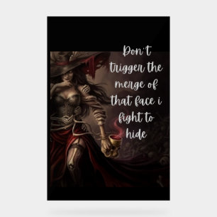 Señal Acrílica La Bestia Más Allá De Mi Máscara