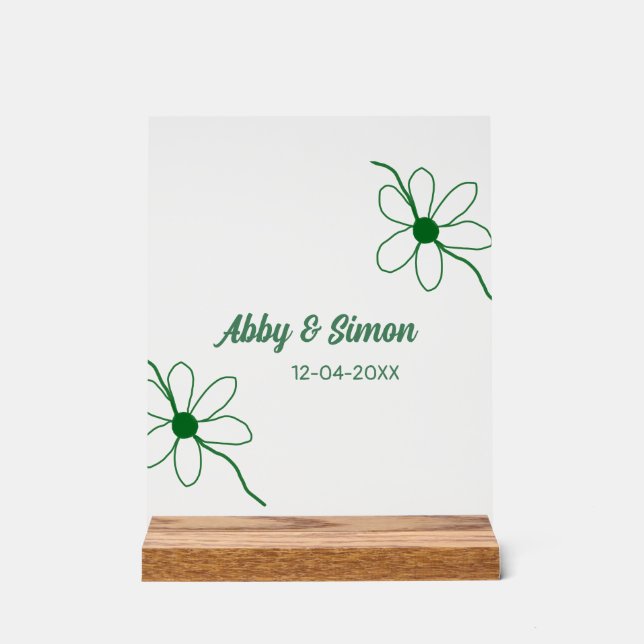 Señal Acrílica La coincidencia perfecta añada el nombre de pareja (Anverso)