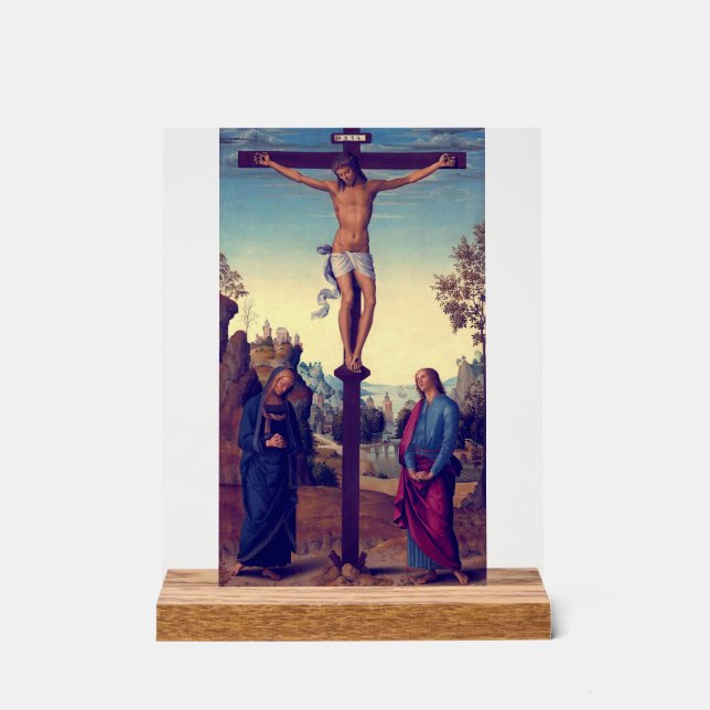 Señal Acrílica La crucifixión con la Virgen de Pietro Perugino (Anverso)