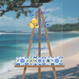 Señal Acrílica La Dolce Vita Italian Destination Wedding