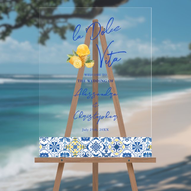 Señal Acrílica La Dolce Vita Italian Destination Wedding (Subido por el creador)