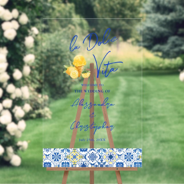 Señal Acrílica La Dolce Vita Italian Summer Destination Wedding (Subido por el creador)