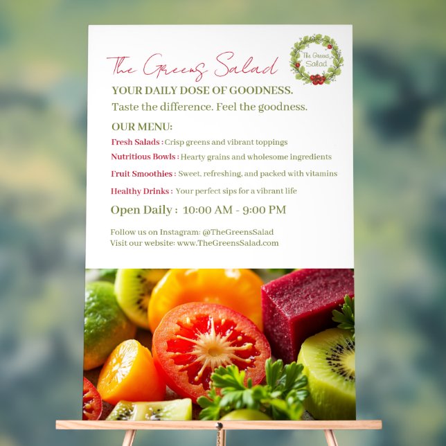 Señal Acrílica La ensalada de los Verdes (Neutral )