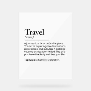 Señal Acrílica La esencia de los viajes