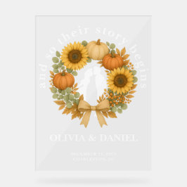 Señal Acrílica La historia comienza la bienvenida a la guirnalda 