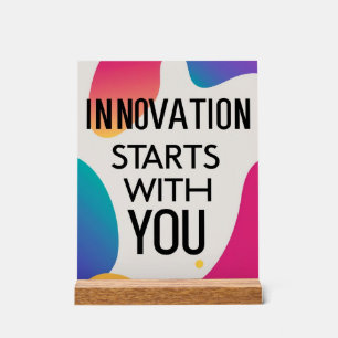 Señal Acrílica La innovación comienza contigo