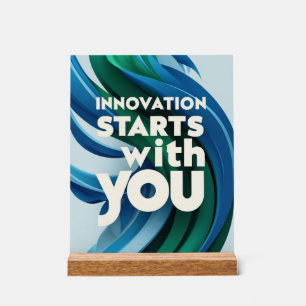 Señal Acrílica La innovación comienza contigo opción 2