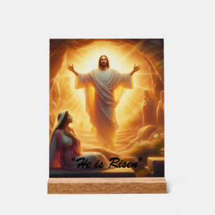 Señal Acrílica La Luz de la Resurrección: Jesucristo Resucita