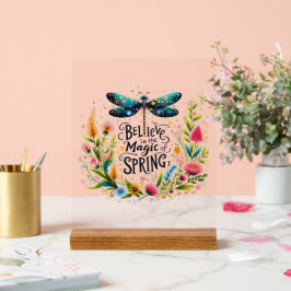 Señal Acrílica La magia de la primavera floral