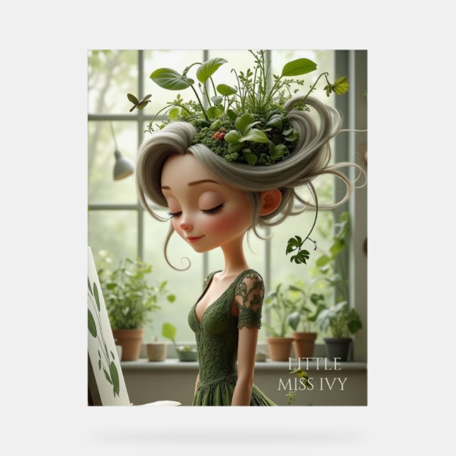 Señal Acrílica La pequeña señorita Ivy: El susurro de la naturale (Anverso)