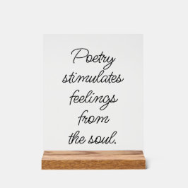 Señal Acrílica La poesía estimula el Rótulo acrílico