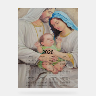 Señal Acrílica La Sagrada Familia: Amor Divino Calendario 2026