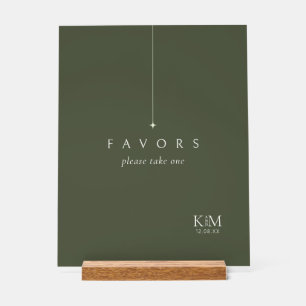 Señal Acrílica La simple boda de Moda favorece a Moss Green ID104