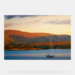 Señal Acrílica La tarde dorada sobre la bahía de Kenmare