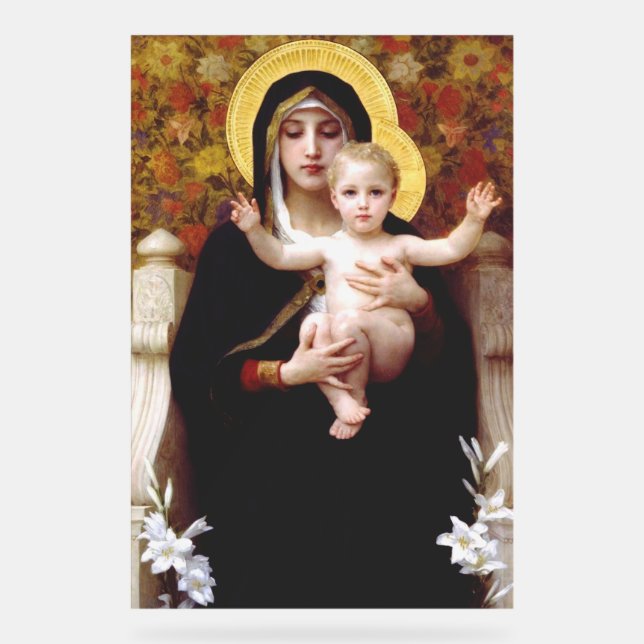 Señal Acrílica La Virgen de los Lirios (Anverso)