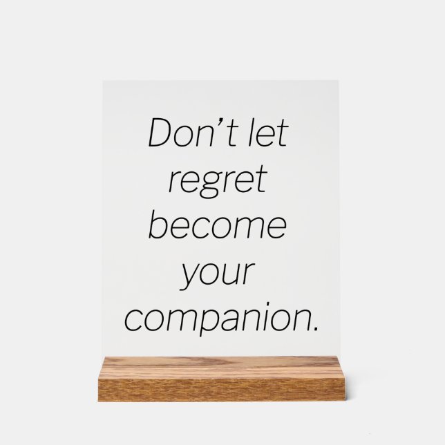 Señal Acrílica Lamentar el Rótulo acrílico (Anverso)