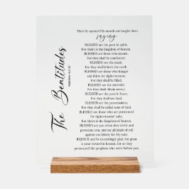 Señal Acrílica Las Bestias Mateo 5:2-12 Escritura Biblia