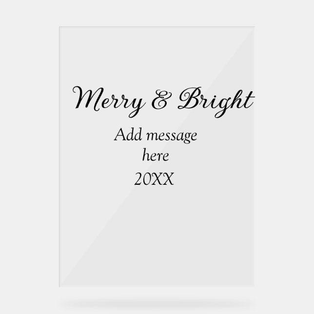 Señal Acrílica Las vacaciones de los Navidades más brillantes aña (Anverso)