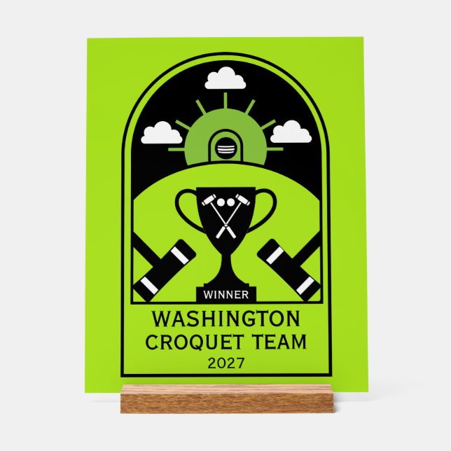 Señal Acrílica Lawn Croquet (Anverso)