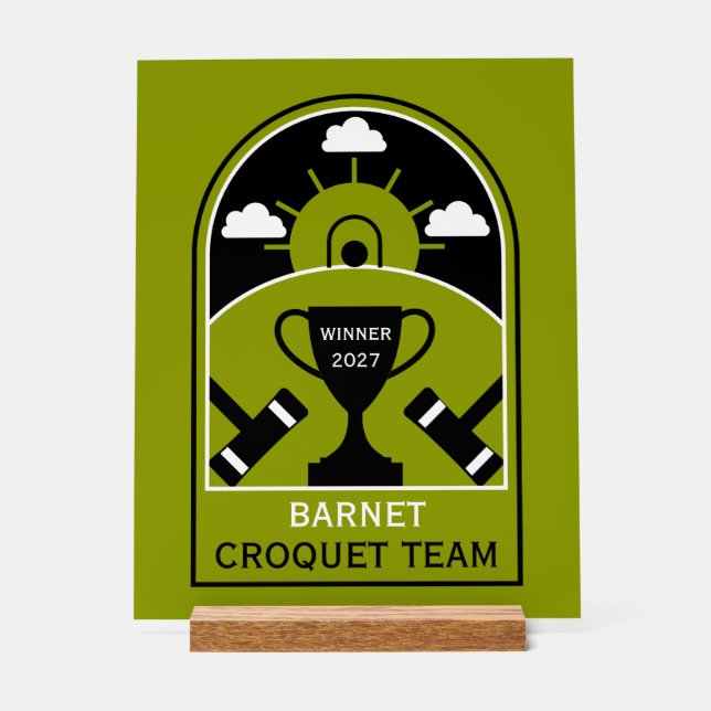 Señal Acrílica Lawn Croquet (Anverso)