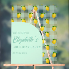 Señal Acrílica Lemon Citrus Summer Birthday