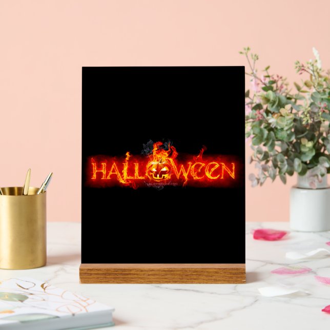 Señal Acrílica Letras ígneas masivas de SlipperyJoe's Halloween c (Boda)