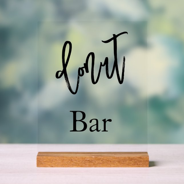 Señal Acrílica Letrero acrílico de boda para barra de donas (Neutral )