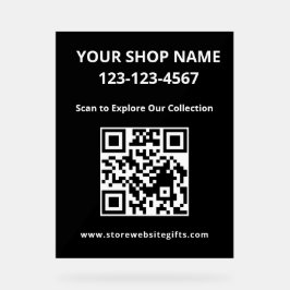 Señal Acrílica Letrero Acrílico de Negocios de Marketing QR