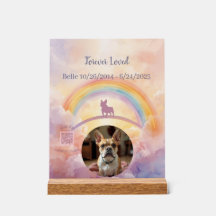 Letrero Acrílico Memorial Personalizado de Bulldog