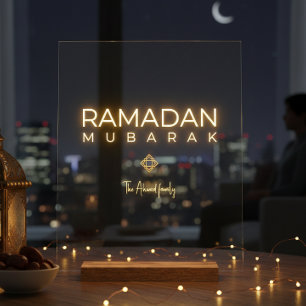 Señal Acrílica Letrero Acrílico Minimalista Personalizado Ramadan