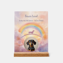 Letrero Acrílico Personalizado de Dachshund del Pu