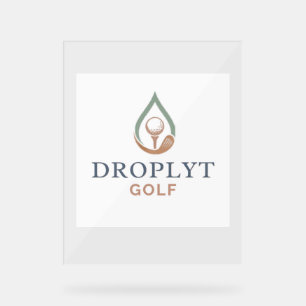 Señal Acrílica Letrero de acrílico de la firma Droplyt Golf