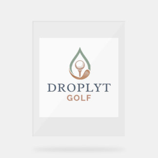 Señal Acrílica Letrero de acrílico de la firma Droplyt Golf