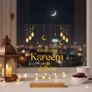Señal Acrílica Letrero de acrílico personalizado Ramadan Kareem m